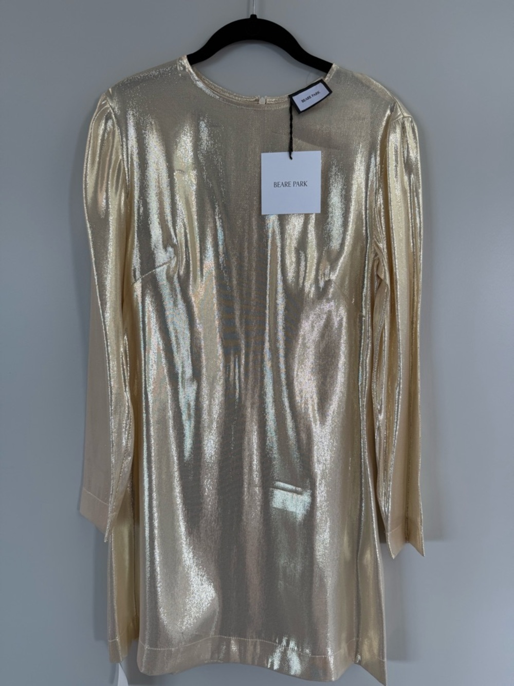 Metallic Gold Long Sleeve Dress